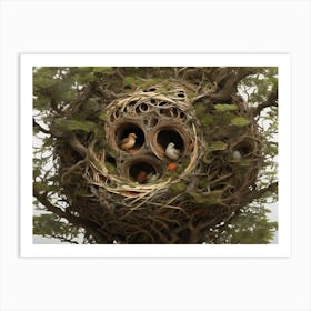 Birds In A Nest Art Print