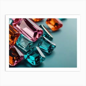 Colorful Gems Art Print