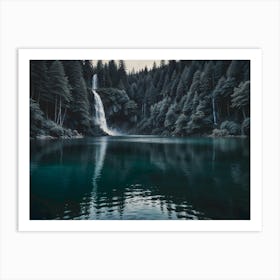 Waterfall In The Forest Art Print