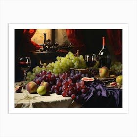 Grapes And Figs Art Print