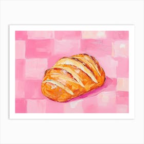 Bread Pink Checkerboard 2 Art Print