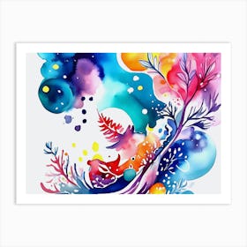 Abstract Watercolor Painting 1 Art Print