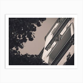 Old European Apartment Building View From Below 4 Art Print