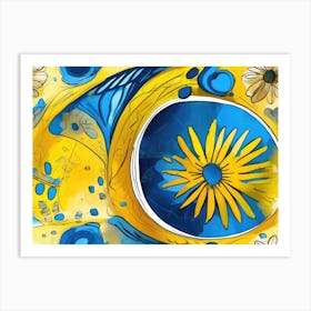 Golden Daisy Art Print