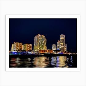 Night In Miami Beach (Miami at Night Series) Art Print