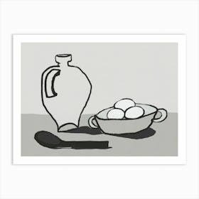 Eggs And Spoons Art Print