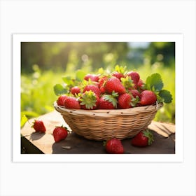 Basket Of Strawberries 4 Art Print