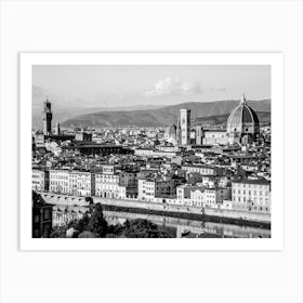 Florence In Black And White 1 Art Print