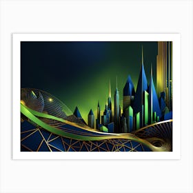 Futuristic Cityscape 3 Art Print