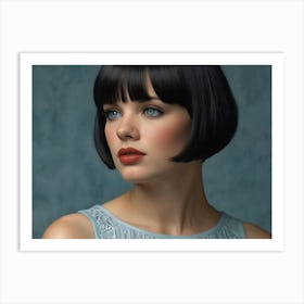 Woman With Bangs Art Print