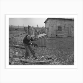 Untitled Photo, Possibly Related To Late Afternoon, One Of Tip Estes Sons Loading Tiles On A Wagon, Fowler Art Print