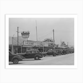 Main Street Of Crane, Texas By Russell Lee Art Print