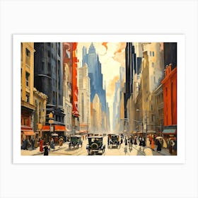 New York City Street Scene 3 Art Print