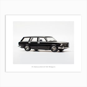Toy Car 71 Datsun Bluebird 510 Wagon Black Poster Art Print