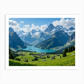 High-Altitude Landscape Art Print