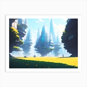 Futuristic City 37 Art Print