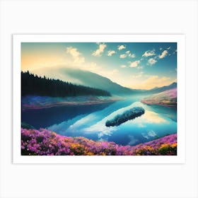 Lake In The Mountains 2 Art Print