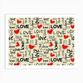 Love Abstract Background Textures Creative Grunge Art Print