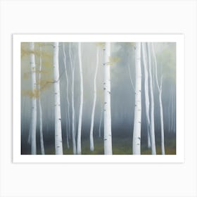 Abstract Aspen Forest 1 Art Print