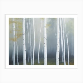 Dreamshaper V7 Abstract Painting Of A Forest With Trees Soft F 3 Upscaled Upscaled Art Print