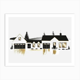 House In The Snow 1 Art Print