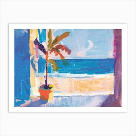 Malibu From The Window View Painting 1 Art Print