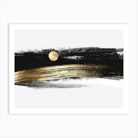 Black And Gold Abstract Painting 35 Art Print