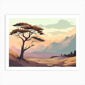 Landscape With Tree 1 Art Print