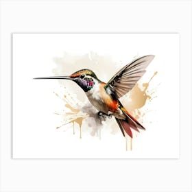 Kolibri Hummingbird - Water Color Painting 11 Art Print