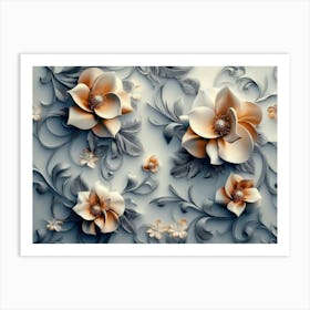 Flowers Wallpaper 5 Art Print