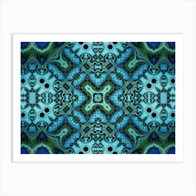 Abstract Pattern Blue Canvas Art Print