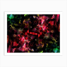 Dark Abstraction Acrylic Paints Art Print