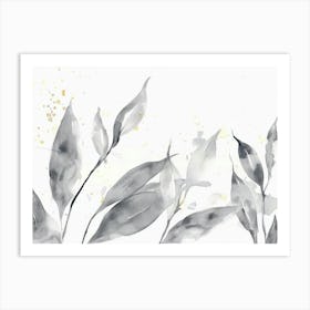 Abstract Leaves Painting 2 Art Print