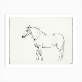 Standing Horse 2, Jean Bernard Art Print