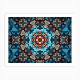 Abstract Mandala Gold Star 1 Art Print