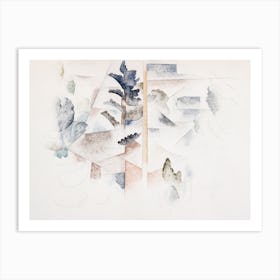 Bermuda, Trees And Architecture, Charles Demuth Art Print