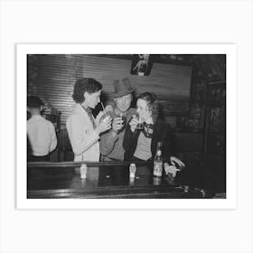 Drinking At The Bar, Saloon, Raceland, Louisiana By Russell Lee Art Print