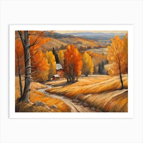 Autumn Landscape Painting (17) Art Print