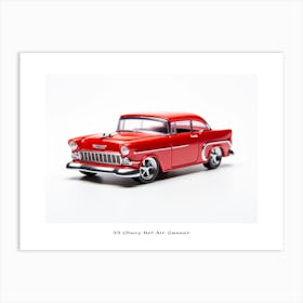 Toy Car 55 Chevy Bel Air Gasser Red Poster Art Print