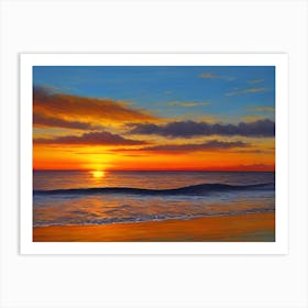 Sunset At The Beach 105 Art Print