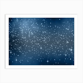 Sky Blues Shining Star Background Art Print