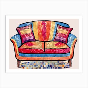 Mosaic Couch 1 Art Print