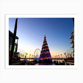 National Harbor Christmas Tree at Sunset (District of Columbia Series) Art Print