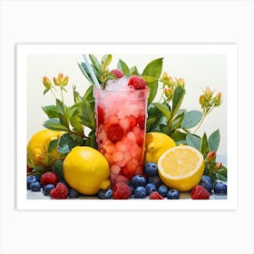 Citrus Oasis A Symphony Of Refreshment Art Print