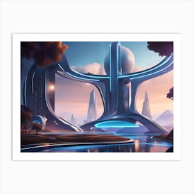 Futuristic City 61 Art Print