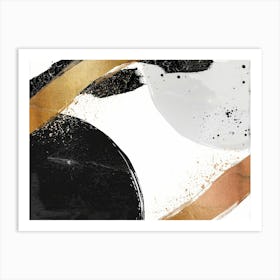 Abstract Black Gold Canvas Print 4 Art Print