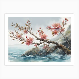 Blossoms By The Sea Art Print