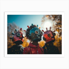 Masked Kids Art Print