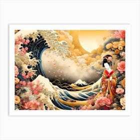 Creativel Geisha Illustration 165 Art Print