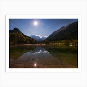 Moonlight In The Mountains Art Print